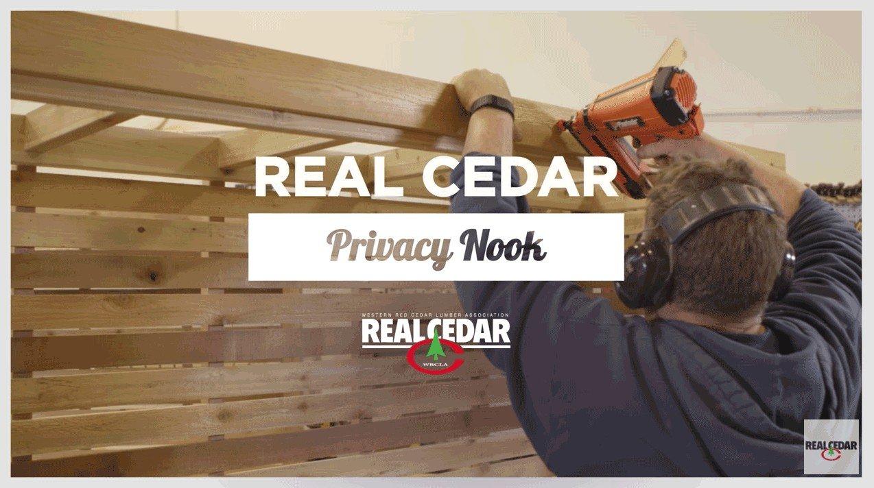 cedar privacy bench and nook project plan video thumbnail