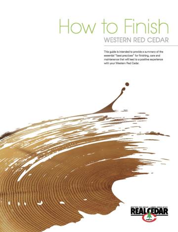 How to Finish Western Red Cedar