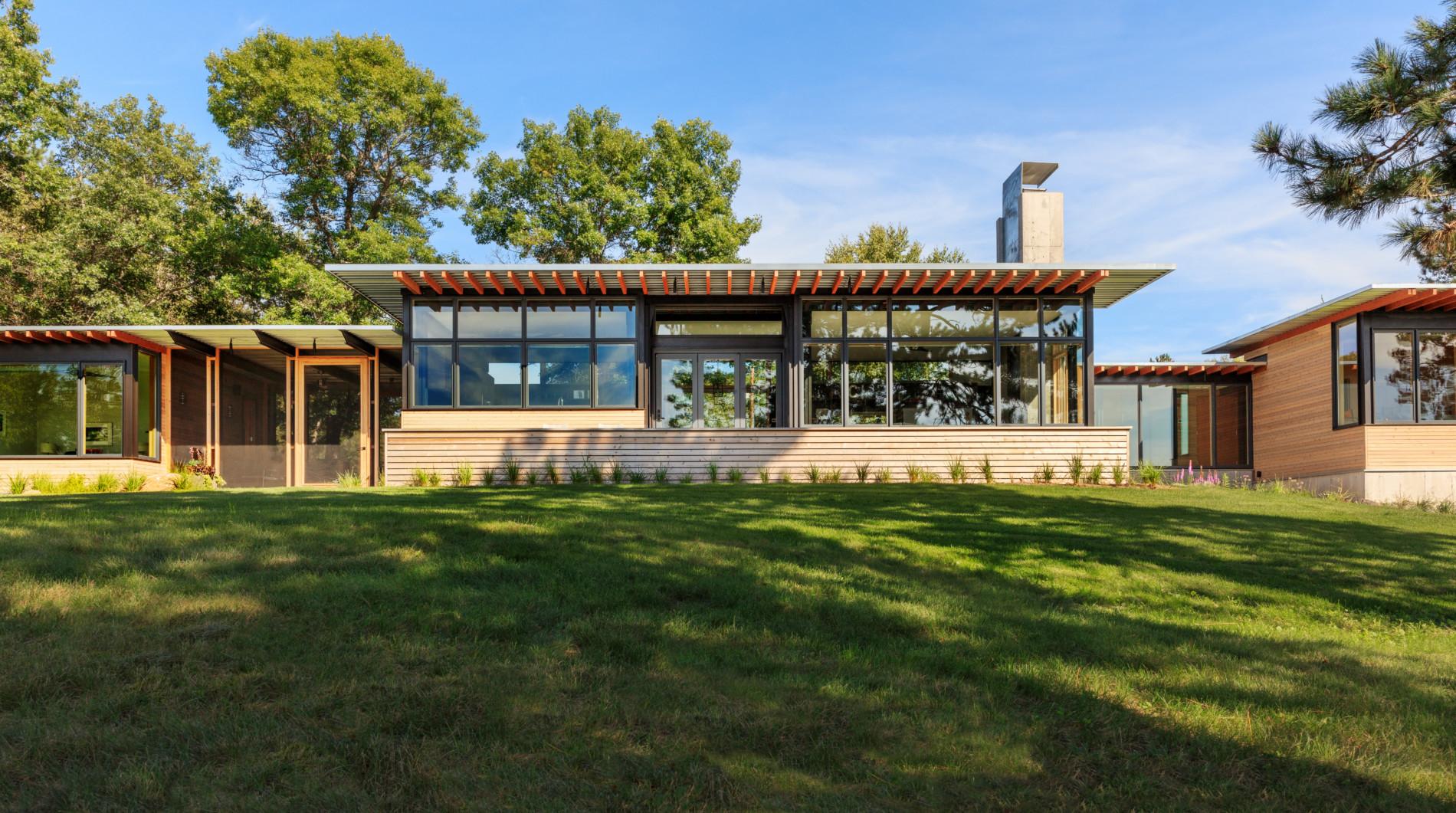 front of house western red cedar siding