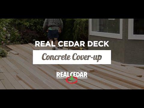 How to Cover a Concrete Deck with Real Cedar