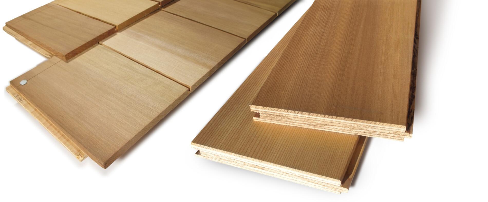 Engineered cedar samples