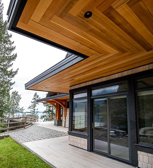 Veneer Overlaid Tongue and Groove Cedar